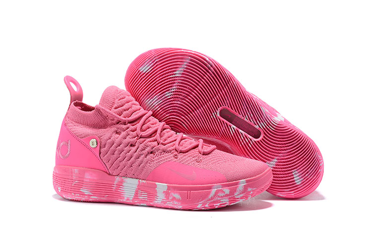 New Nike KD 11 Breast Cancer Pink White Shoes